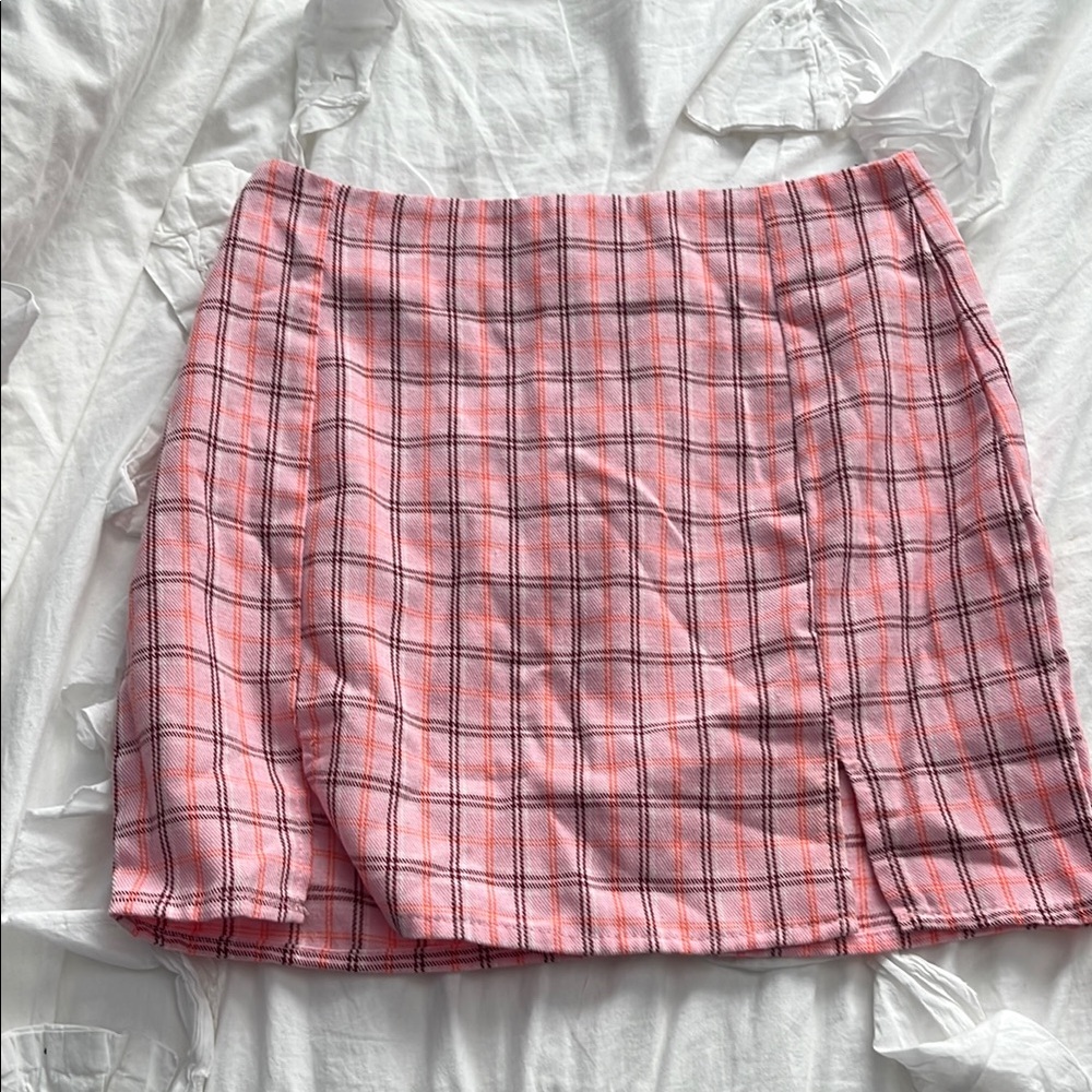 Plaid Pink Mini Skirt